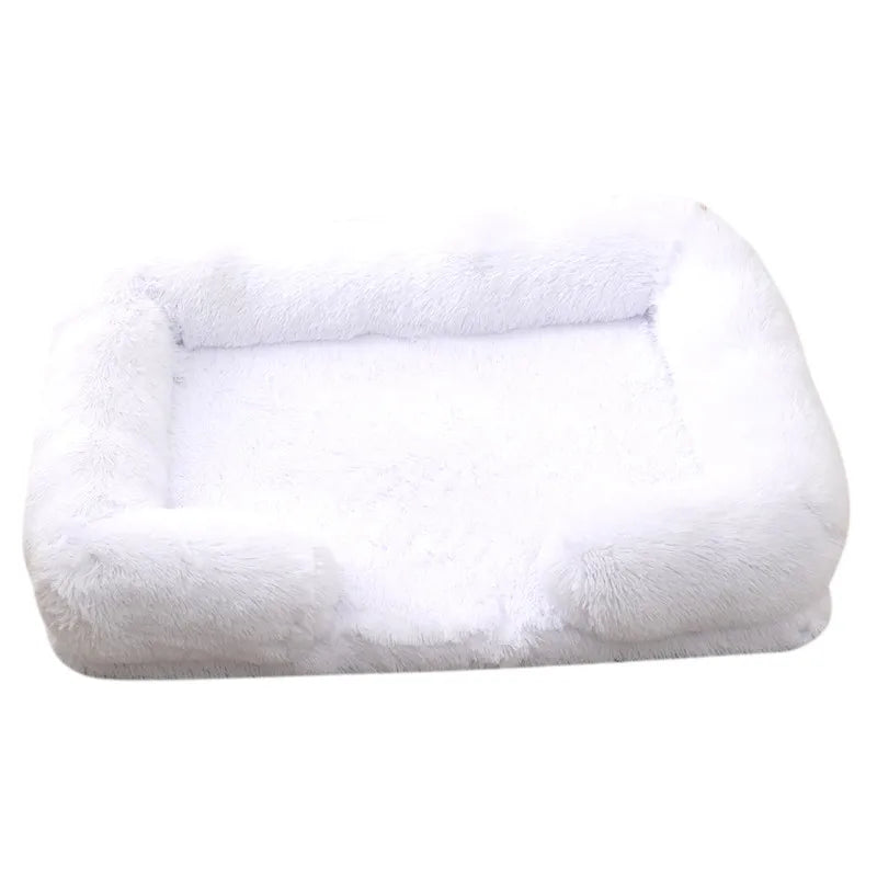 Dog Bed Dog Plush Pet Bed Winter Thickened Pad Dog Sleeping Bed Sofa Removable Pad Dog Small Large Dog Square Kennel
