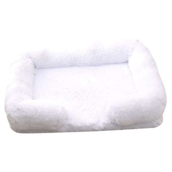 Dog Bed Dog Plush Pet Bed Winter Thickened Pad Dog Sleeping Bed Sofa Removable Pad Dog Small Large Dog Square Kennel